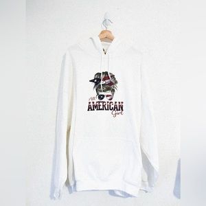 All American Girl Hoodie Sweatshirt Women’s Size 3XL Fourth Of July Country USA